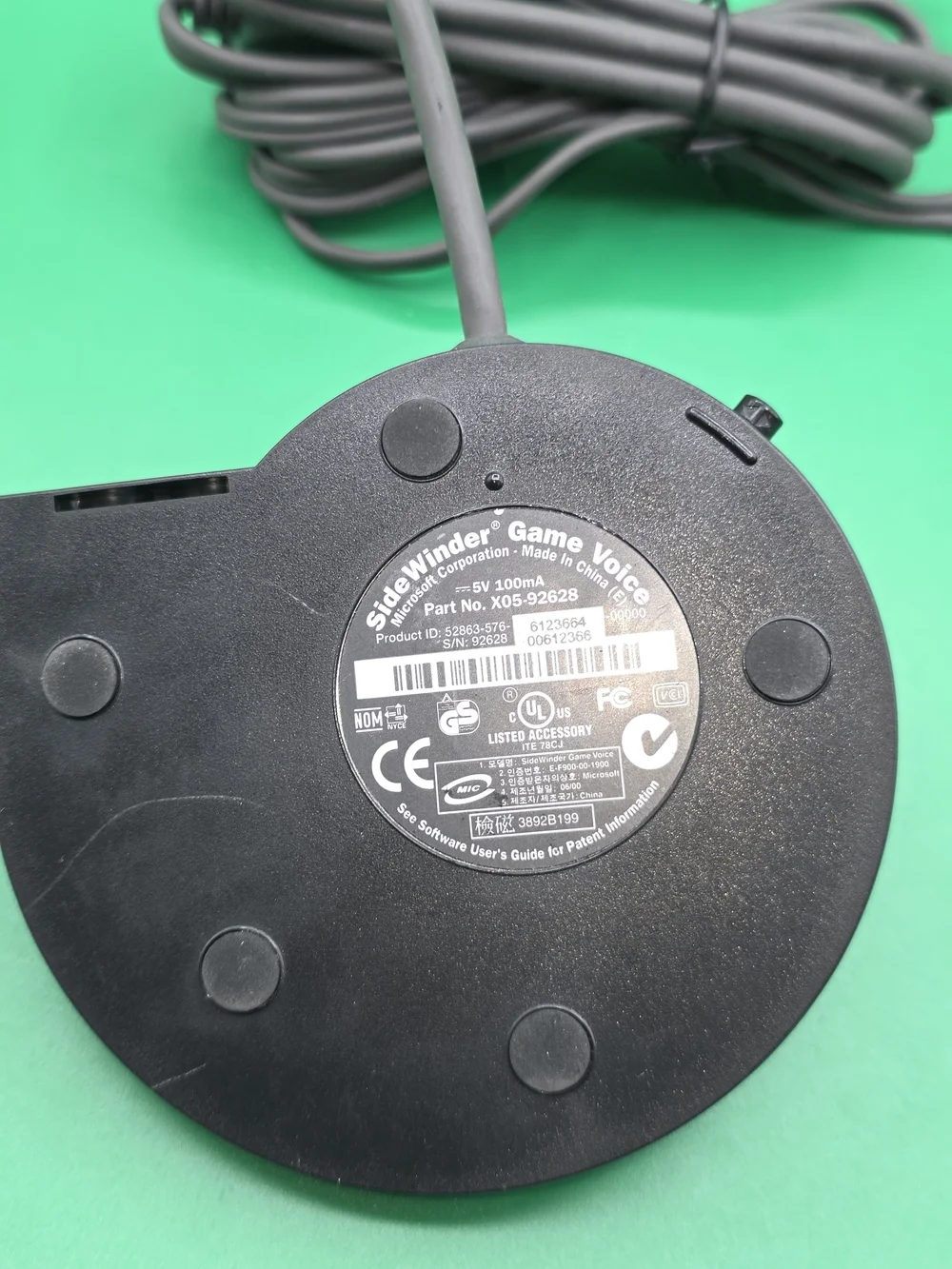Vintage Microsoft SideWinder Game Voice Communication Controller - Tested & Work